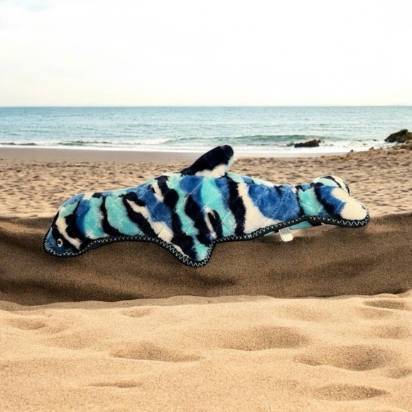 NWT ZIPPY PAWS Blue and Black Plush HAMMERHEAD Shark Toy HAMILTON HAMMERHEAD - Picture 6 of 11